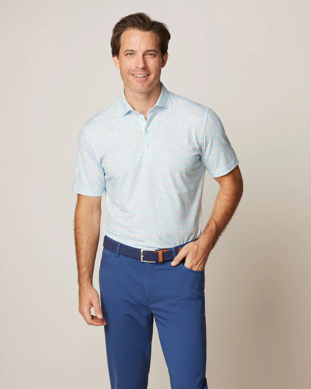 Malibu Briley Print Polo