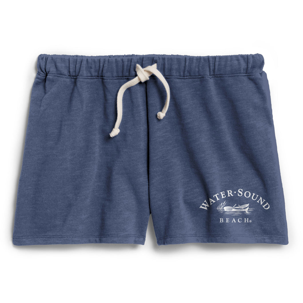 Navy Weathered Terry Short